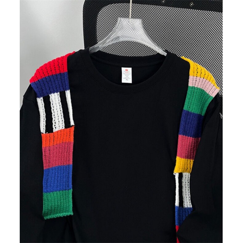 t恤男夏季韩版潮流简约长袖上衣港风宽松休闲潮牌体恤衫T03，男装T恤，星座1116A（原606A-3）