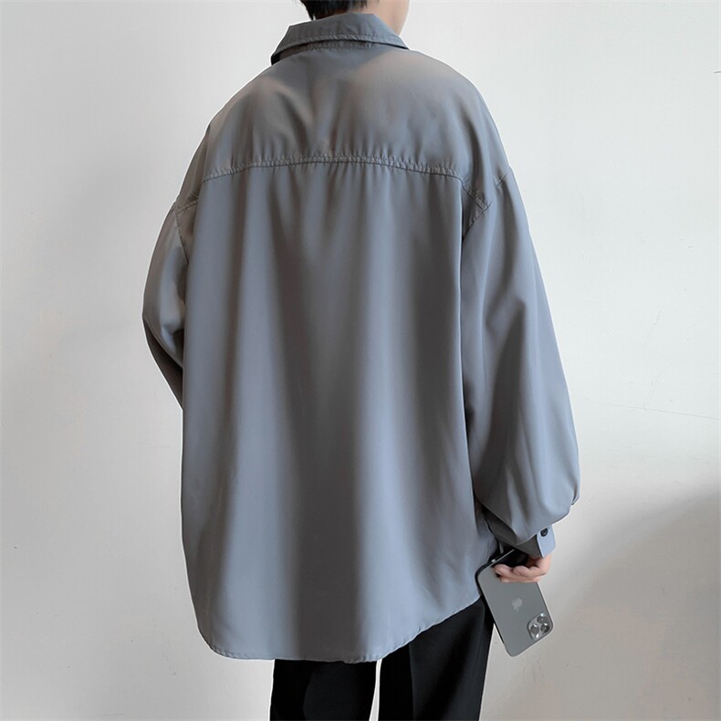 春季潮流百搭衬衣设计感港风上衣外套长袖衬衫男XZ212-QCS778-P26,男装衬衫,星座212-1