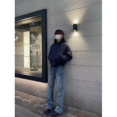 【有货】cleanfit藏青短款外套男美式高街飞行员夹克P15WW-特P55，男装夹克，星座1007（原301D）