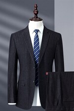 秋季休闲商务西服套装爸爸装中老年宽松西服两件套MNSA5816-P270，男装西服套装，电商B212（原钱塘6029）