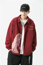 【】A003-HJ5122-P65少女印花翻领夹克无影墙1控价88元，男装夹克，电商A003