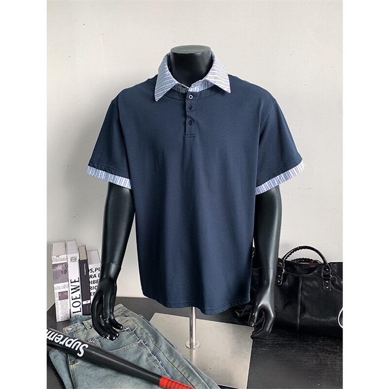 假两件短袖t恤男polo衫 cp157-特p45图片