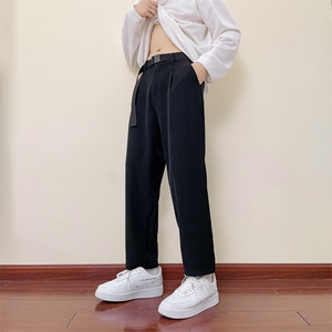 春夏九分小西裤休闲潮牌纯色得物二开裤子XZ301b-2-CK625特P42图片
