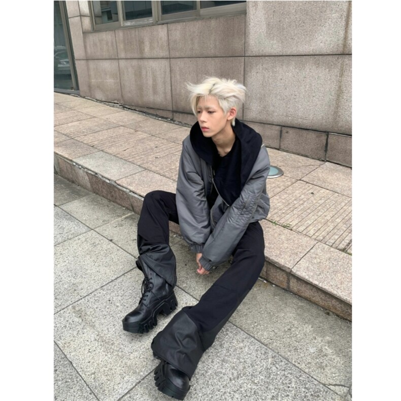 自制款现货拉链设计潮流ins夹克外套男JK086,男装夹克,星座910A