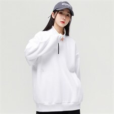 秋季新款基础纯色潮流宽松半高领休闲卫衣情侣款A305-EY-3617-P65，男装卫衣，电商B306