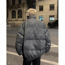 加绒加厚冬款男立领鹿皮绒棉衣刺绣皮棉袄面包服外套MA9052P92，男装棉衣，星座1013-1
