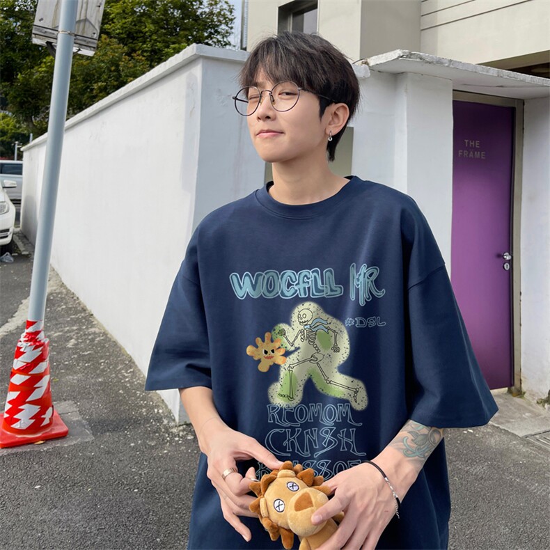 量大优供视频230g重磅纯棉短袖T恤男NT226-特P19控38,男装T恤,电商B367