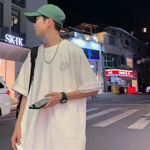 短袖男新款t恤男ins潮牌夏季宽松百搭衣服设计感小众半袖T692-p25图片