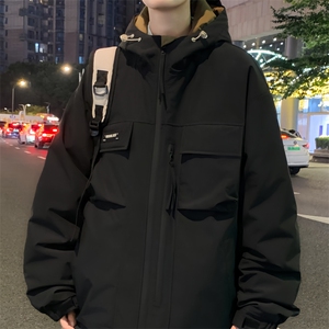 以Y2361-P248 L-9XL新标90绒冬季新款石墨烯宽松连帽羽绒服图片