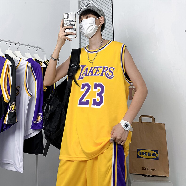 套装男无袖背心上衣2023夏季新款短裤ins帅气运动套装潮W1027-P35图片