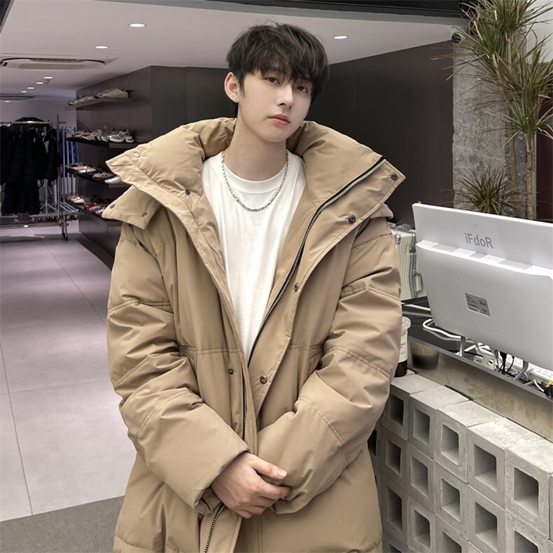 羽绒服男冬季新款港风宽松连帽白鸭绒外套YR922-P160(控价208元,男装羽绒服,星座214-3