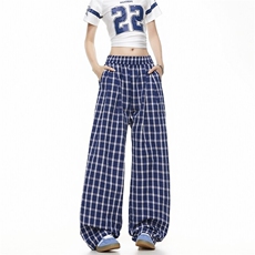 夏季轻薄格子休闲裤男女K1823/P40，男装牛仔裤，电商D202