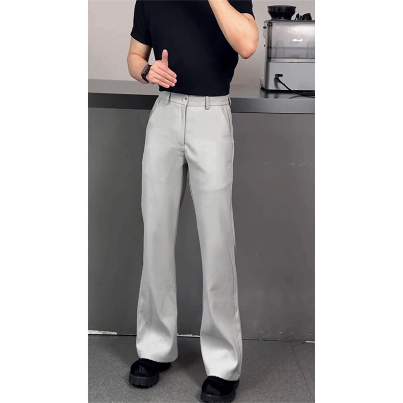 2025春夏新款垂感冰丝微喇休闲裤男显高显瘦百搭西装裤K313-P40,男装休闲裤,星座1004-3