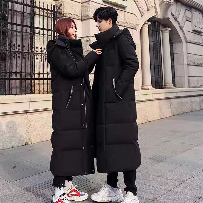 (网图)潮流纯色羽绒服白鸭绒加厚过膝情侣休闲313B-YJ098-P120,男装羽绒服,星座313B