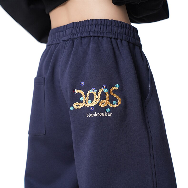 A408-24K42116-P65-X89-S-2XL 蛇年刺绣限定新款春装主推款卫裤！图片
