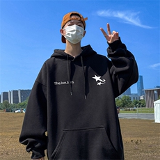 抖音得物供货可提供视频春装重磅美式宽松连帽卫衣DL2428，男装卫衣，电商A486-1