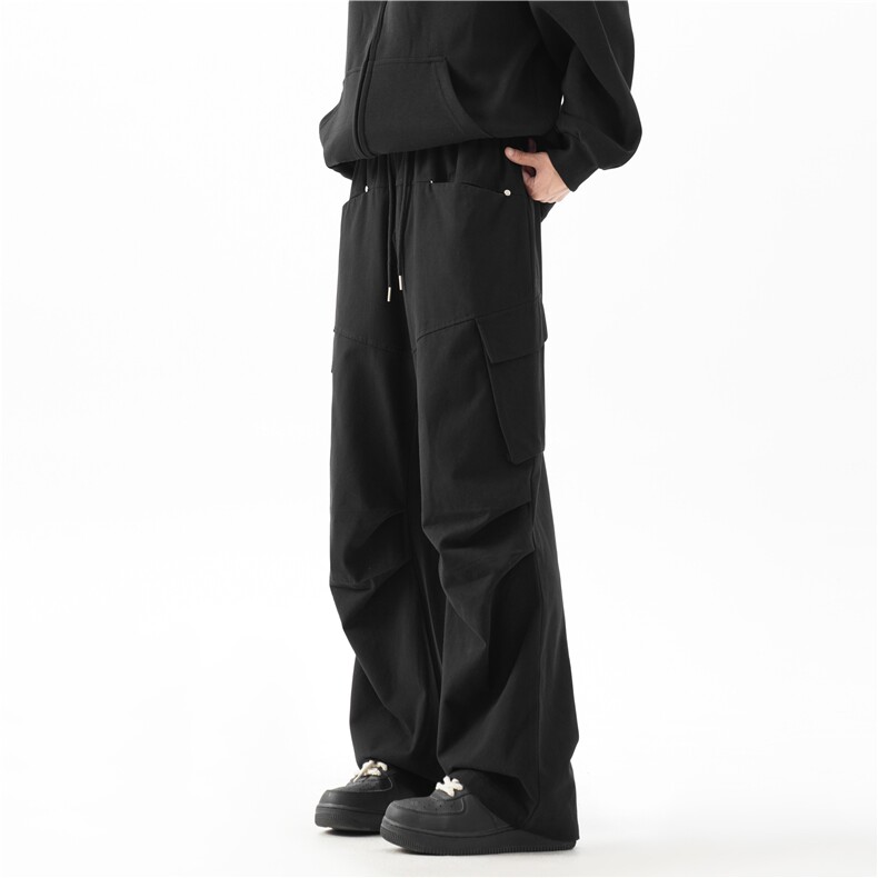 抖音品质美式高街cleanfit褶皱宽松工装裤B315-K24270-特p40控78,男装工装外套,电商B315