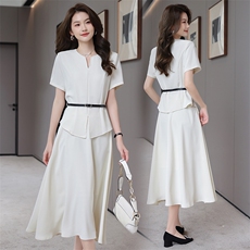 小香风套装女夏2025新款高级感法式气质套装裙两件套，女装套装/套裙，火爆靓佳人