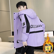 秋冬男式加绒加厚夹克男时尚派克服加厚棉衣男外套MY8650-P93，男装夹克，星座310B-3
