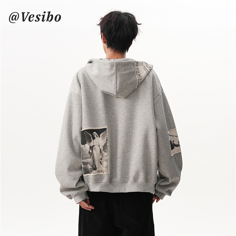 美式高街卫衣外套男女春秋季宽松卫衣WY229-P58,女装短外套,星座208-5