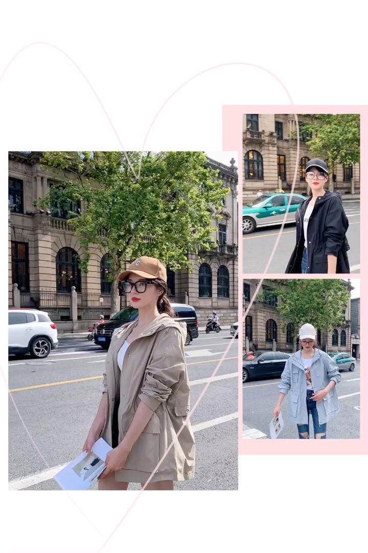 秋款风衣，女装风衣，红嘴鸥