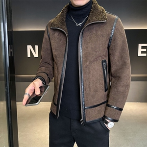 双面穿皮毛一体夹克外套男2025冬季新款B240-P25988-P245图片
