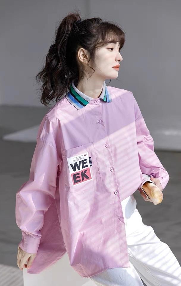 2023新款时尚休闲百搭显瘦气质高级衬衫外套,女装衬衫,L·H·X
