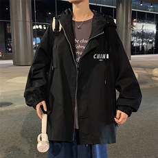 JK41248-P85加棉款-P115纯棉连帽夹克男士大码工装夹克男外套男，男装夹克，电商A040