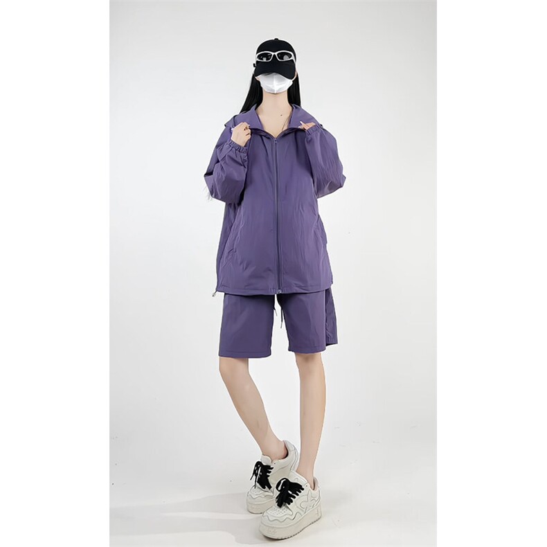 现货6色凉感轻薄透气套装防晒服套装三件套件套25XZ80059特批65,男装休闲套装,电商A042