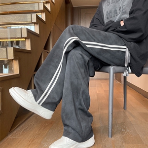 美式高街脏脏裤 男经典复古条杠工装裤K718P40限69图片