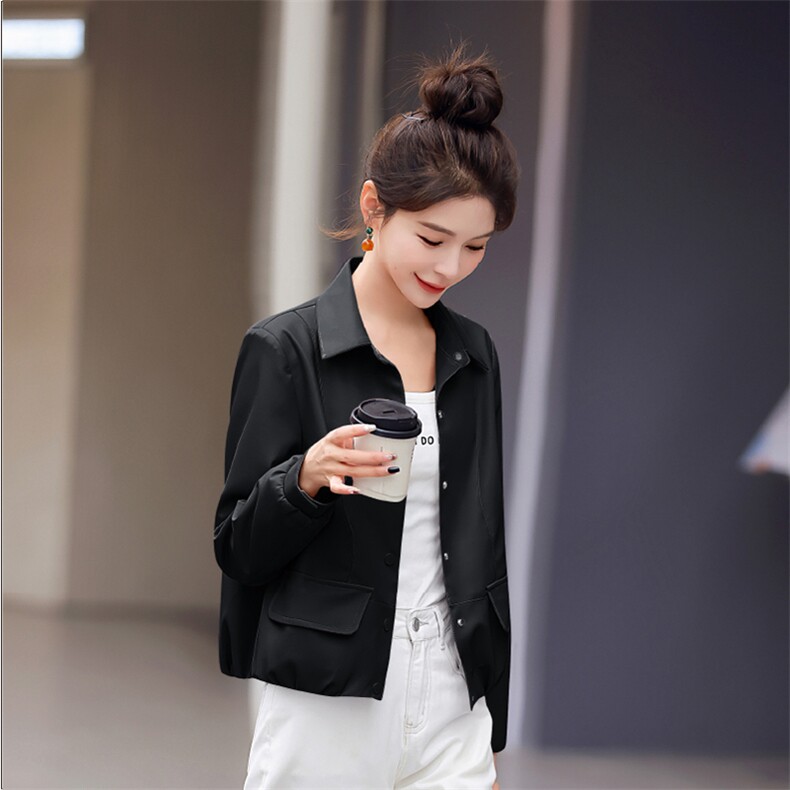 2025年秋季PU皮时尚休闲宽松短女装士精品皮衣，女装皮衣，魅家