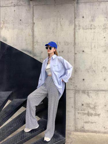 折边防晒衬衣时尚款ML，女装，潮不落