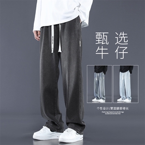 夏季薄款牛仔裤男2024新款潮流百搭宽松直筒休闲长裤子K862特批43图片