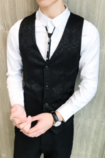 LP761-2021新款男修身短款马甲夜店酒吧潮男马甲外套P50，男装背心/马甲，星座717A
