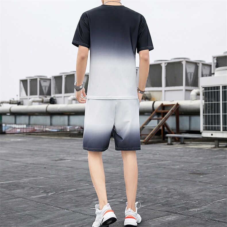 夏季新款男短袖t恤潮牌潮衣服帅气青少年休闲搭配一套装V9908-P45,男装T恤,星座509