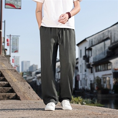 2026夏季新款宽松大码纯色休闲风男装天丝休闲裤K2611，男装休闲裤，电商A008