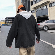 秋季港风牛仔夹克男（大货）韩版简约百搭坠感夹克外套J/，男装夹克，电商D202