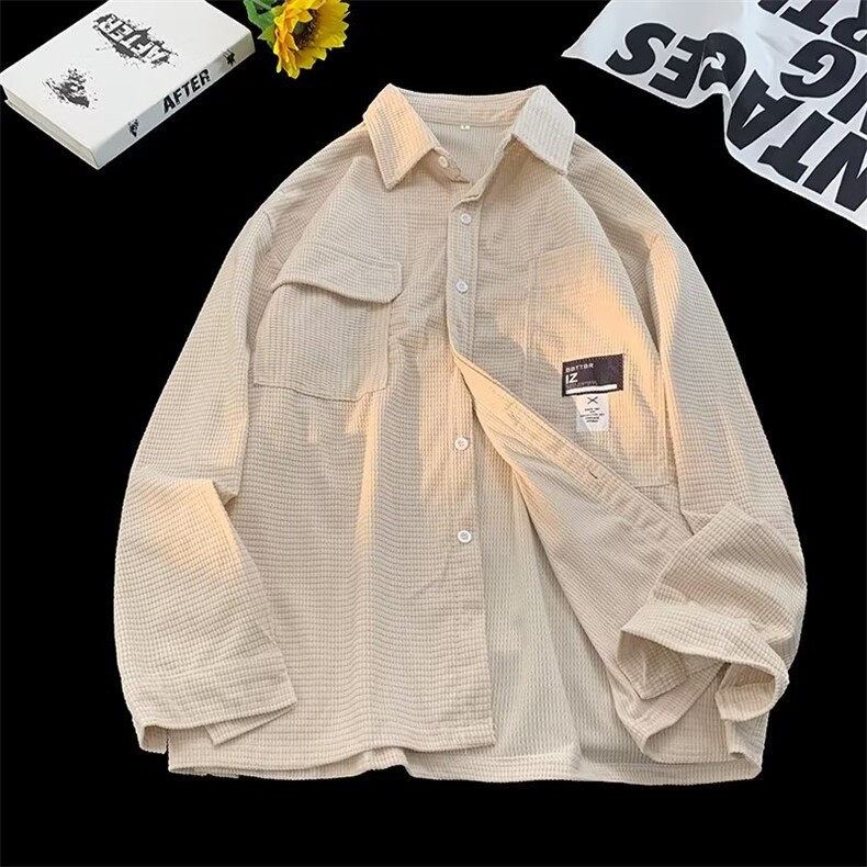 灯芯绒玉米粒衬衫男韩版潮流高街帅2025冬季新款ins外套CY567-P38,男装衬衫,星座412