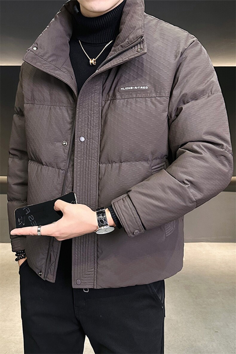 皮羽绒服男冬季2025新款加厚男装外套A313-8635-P225298,男装羽绒服,电商A313