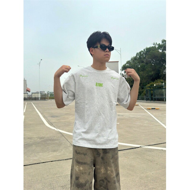 M533-P35贴布刺绣学院风宽松休闲时尚潮流百搭短袖T恤男女同款,男装T恤,星座617A-1（原B318A）