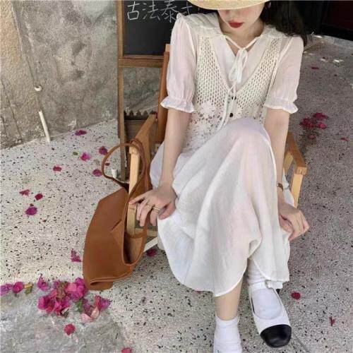 【现货】两件套带马甲连衣裙，女装马夹，TU