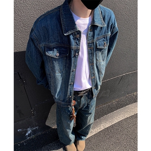 高品质重工做旧水洗牛仔套装牛仔裤310A-2 TZ801 套装p165上衣100图片