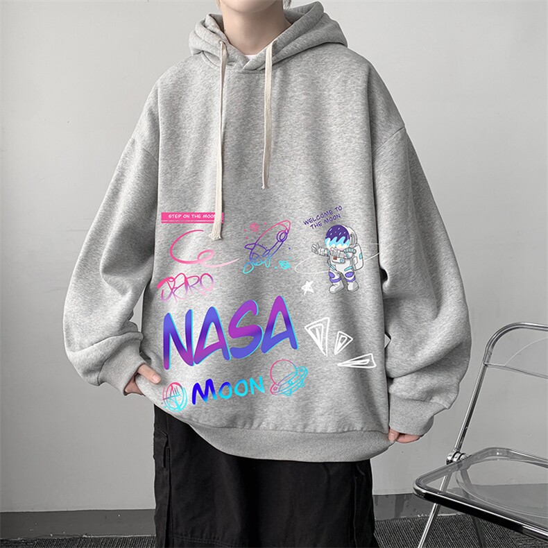 WY2186-P35加绒款-P40纯棉连帽卫衣男大码运动帽衫宽松薄外套男,男装卫衣,电商A040