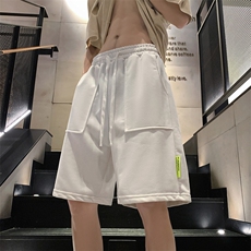 2026夏季新品50棉高品质不起球大码高街纯色休闲短裤DK007-P45，男装牛仔裤，电商A021