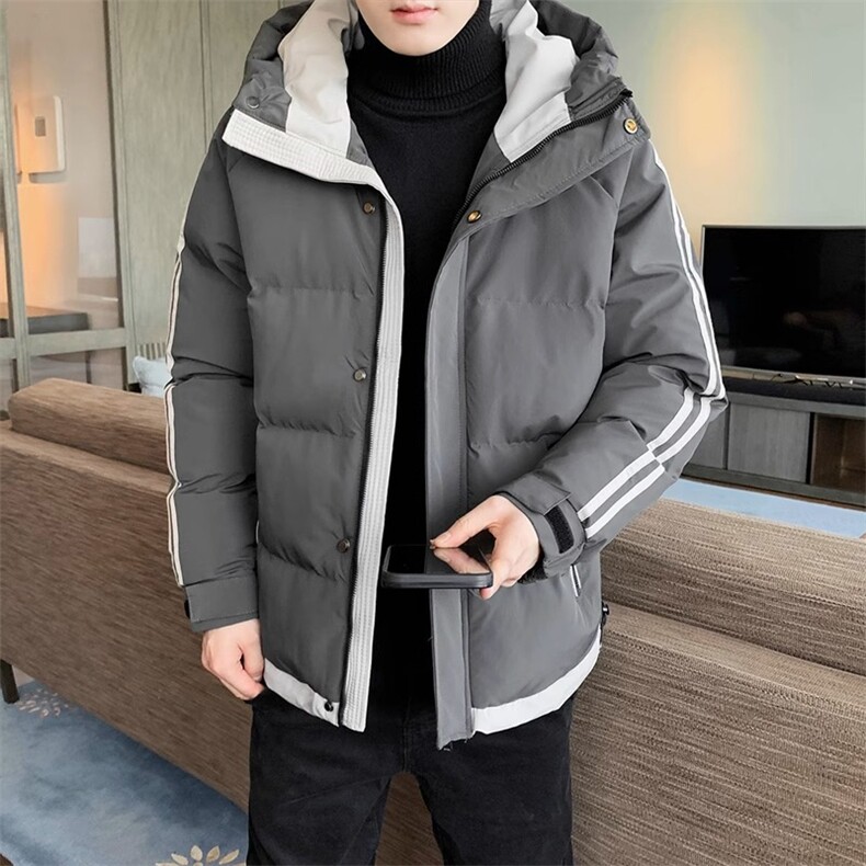 青少年冬季新款运动棉衣男女同款休闲大码连帽假两件保暖棉服潮,男装棉衣,星座218-1（原230）