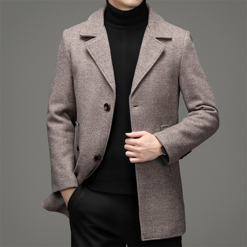 2023年新款男士毛呢上衣P210，男装毛呢大衣，电商D223-1