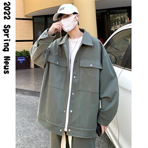 现货！2025春装新款呢料外套 港风潮牌短款夹克 JK201P118控138图片
