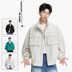 男生2025新款帅气潮流秋季夹克2025新款工装宽松潮牌JS5608-P78