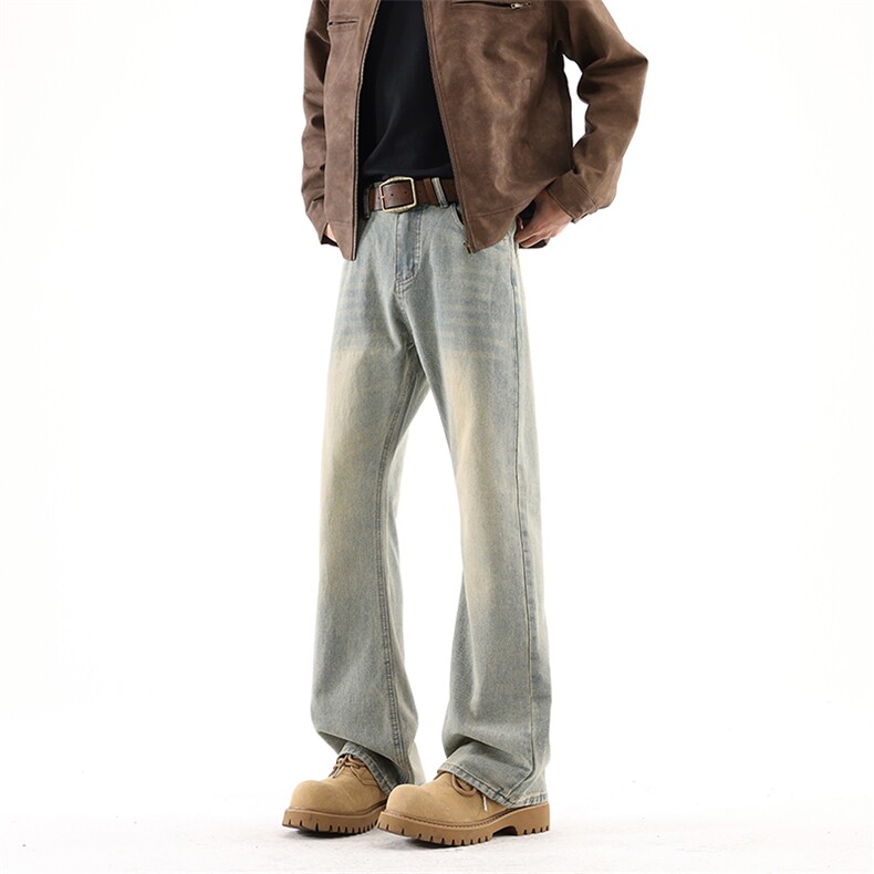 B221美式ins高街修身微喇牛仔裤LK24168-特P38控68,男装牛仔裤,电商B221