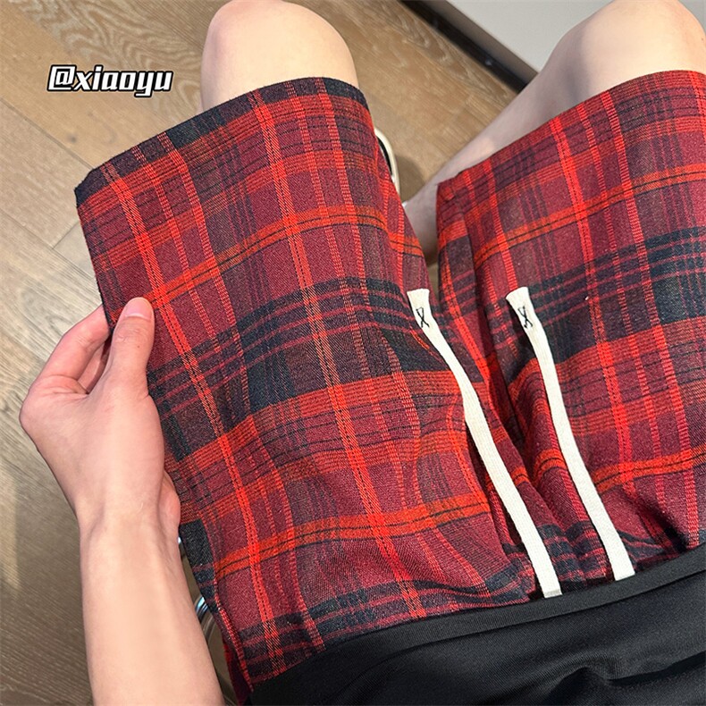 XZ616夏季薄款美式学院格子设计五分裤休闲短裤TY2470P45控58,男装休闲裤,星座512A（原616）